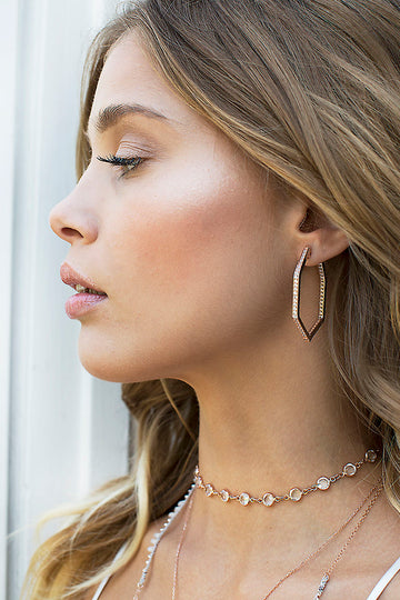 rose gold circle choker